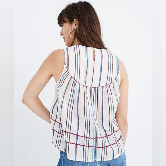 Madewell Rickrack Swing Tank in Stripe Size XS - Picture 6 of 16